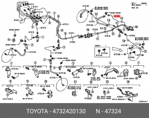 ТРУБКА ТОРМОЗНАЯ 47324-20130 TOYOTA