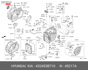 Hyundai Santa Fe  2.2D 14-/Sorento 13- 2.2D АКПП Сальник привода правый    61.3x 452453B710 HYUNDAI KIA