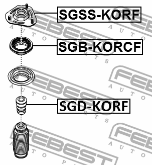 SS Actyon New отбойник переднего арматизатора SGD-KORF FEBEST