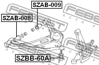 Suzuki GV -2004 пыльник шаровой опоры SZBB-60A FEBEST