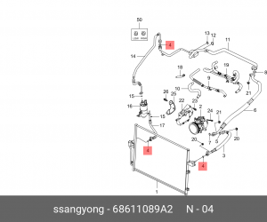 SS Кольцо уплотнительное 68611089A2 68611089A2 SSANG YONG