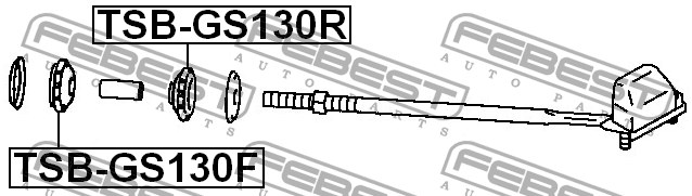 TOYOTA CROWN/CROWN MAJESTA  ВТУЛКА РЕАКТИВНОЙ ТЯГИ передняя TSB-GS130F FEBEST