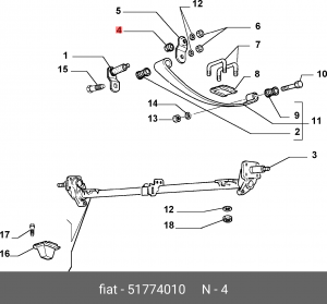 Fiat Doblo втулка серьги задней рессоры 51774010 FIAT
