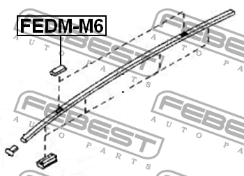 Mazda 3/6/CX-7/CX-9 заглушка рейлинга крыши FEDMM6 FEBEST