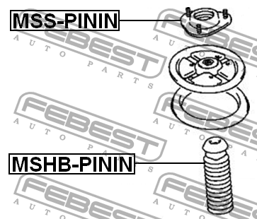 Mitsubishi Pajero Pinin/IO H61W-H77W 99-05 пыльник с отбойником переднего аморти MSHB-PININ FEBEST
