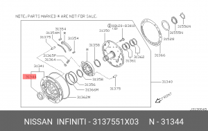NISSAN Pathfinder/Patrol/Terrano сальник АКПП 31375-51X03 NISSAN INFINITI