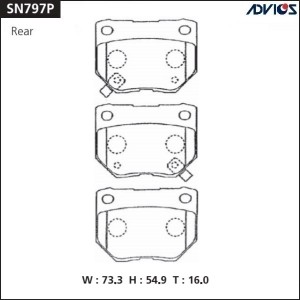 Дисковые тормозные колодки ADVICS SN797P ADVICS