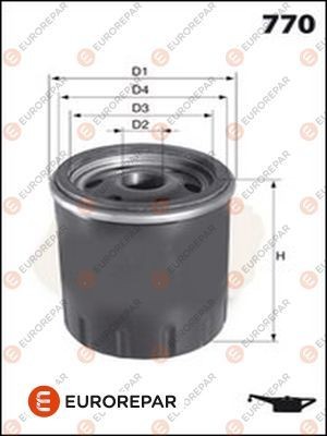 Ford Focus 2, 3, Fusion, Mondeo IV 1.25-1.6 (06-) Фильтр масляный 1611660080 EUROREPAR