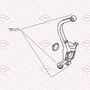 Mitsubishi Lancer, Galant 96-03,  Nissan Juke с/блок задней цапфы верхний TEF1271 TATSUMI