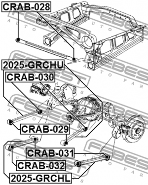 JEEP сайлентблок задней тяги CRAB-032 FEBEST