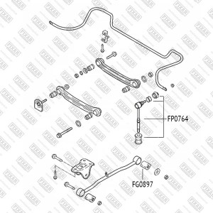 Hyundai Accent 99- Стойка стабилизатора задн FP0764 FIXAR