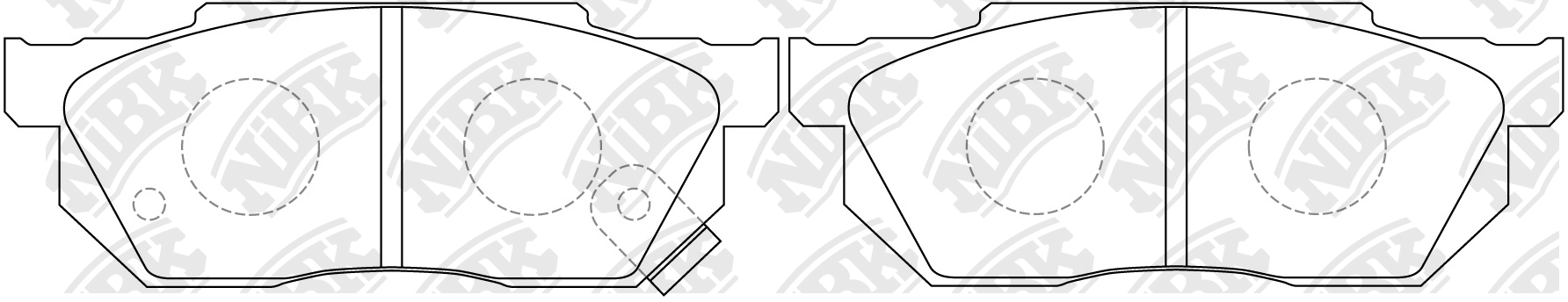 Honda Fit, Jazz GD1 01-07 R14, Logo GA3,5, Civic 91-05 колодки тормозные передни PN8263 NIBK