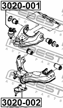 GREAT WALL HOVER H3 шаровая верхняя 3020-001 FEBEST