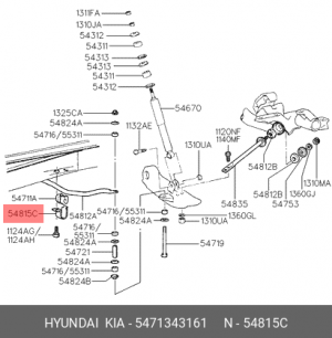 Hyundai Porter Скоба втулки стабилизатора 5471343161 HYUNDAI KIA