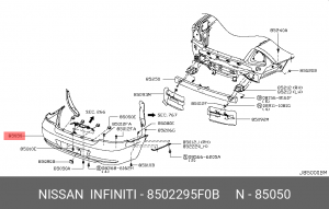 Nissan Almera Classic бампер задний 85022-95F0B NISSAN INFINITI