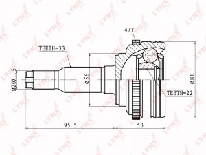Шрус наружный CO-1808A LYNXAUTO