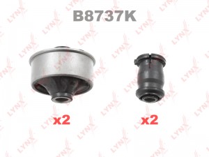 КОМПЛЕКТ САЙЛЕНТБЛОКОВ  РЫЧАГОВ  ПЕРЕД. ПОДВ., TOYOTA AVENSIS(T25) 1.6-2.4 03-08 B8737K LYNXAUTO