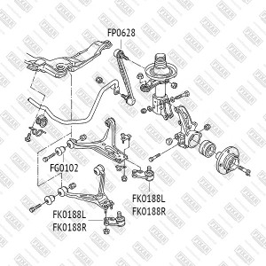 VAG Polo Sedan, 9N, Skoda Fabia, Roomster, Rapid стойка стабилизатора передняя FP0628 FIXAR