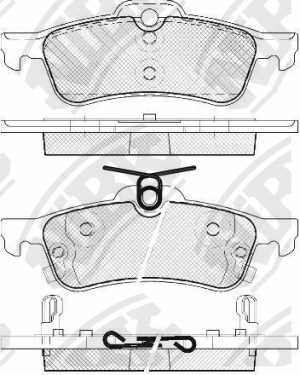 Honda Civic FK колодки задние дисковые PN1840 NIBK