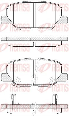 Mitsubishi OUTLANDER 12- мех. ручн., ASX 12-, MAZDA 6 12- мех. ручн. колодки зад 153602 REMSA