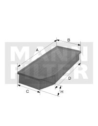 BMW 3 14- B48 фильтр воздушный C27045 MANN FILTER