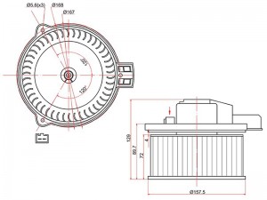 Mazda 6 GH 07-/CX-5 (11-)  - мотор отопителя салона STGS1D61B10 SAT