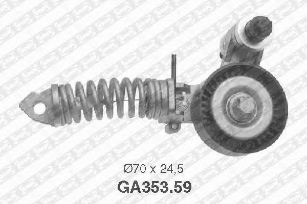 OPEL Astra G/H/J/Corsa C/D/Meriva/Mokka/Zafira 1.0-1.4- натяжитель приводног рем GA35359 NTN SNR