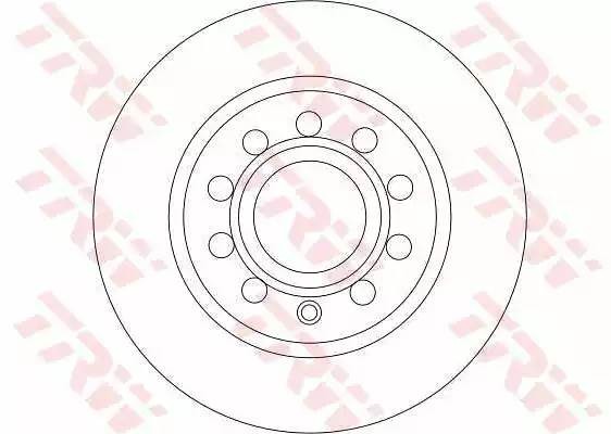 VAG Audi A3, VW Golf V,VI тормозной диск зад. DF4276 TRW