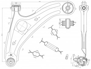 Hyundai Getz Рычаг подвески перед. правый JDCP2604R JUST DRIVE