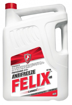 Антифриз Felix CARBOX готовый -40C красный 10 кг (FELIX CARBOX G12+ Антифриз кра 430206020 FELIX