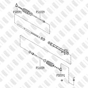 Kia Picanto 04-09 тяга рулевая FS1039 FIXAR