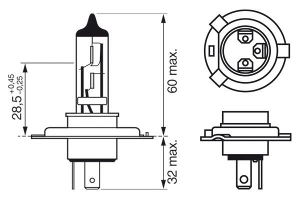 Н4 12V-60\55W ECO 1987302803 BOSCH