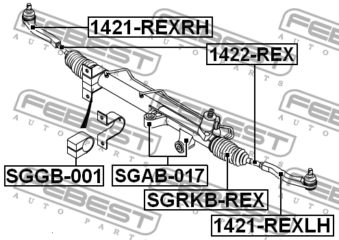 Rexton/Kyron/Action 06-10 РУЛЕВОЙ НАКОНЕЧНИК ПРАВЫЙ 1421-REXRH FEBEST