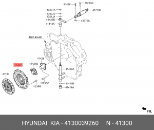 Hyundai Tucson/Sportage 04-09 2.0б  Корзина сцепления 4130039260 HYUNDAI KIA