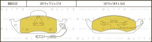 MERCEDES W163 98-> Колодки тормозные дисковые передние BB0210 BLITZ