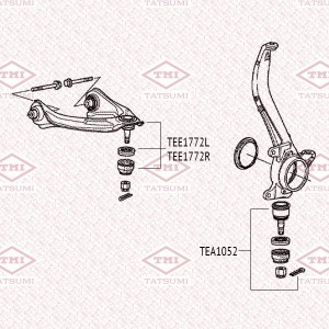 Honda Accord 08- шаровая опора нижняя TEA1052 TATSUMI