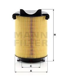 VAG Golf 5, Passat B6, Skoda 1.2-2.0FSI Фильтр воздушный C14130 MANN FILTER