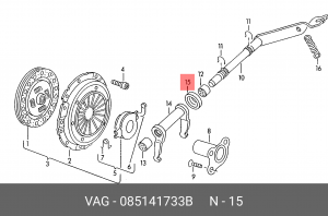 VW Polo 99- сальник штока выбора передач 085 141 733 B VAG