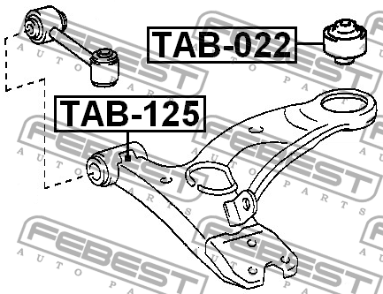 Toyota Avensis 00- сайлетблок пер. рычага задний TAB-022 FEBEST