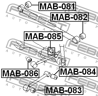 Mitsubishi Pajero IO с/б задней поперечной тяги MAB-082 FEBEST