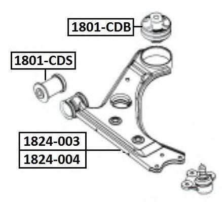 OPel Corsa D Сайлентблок задний переднего рычага 1801-CDB ASVA