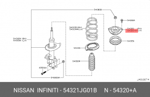опора амортизатора 54321-JG01B NISSAN INFINITI