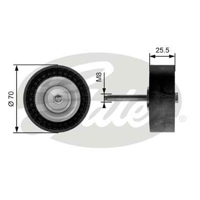 Ford Mondeo III, IV, S-Max, Volvo S40, S80 ролик обводной приводного ремня T36204 GATES