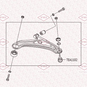 Hyundai Accent 00-/Solaris 11-17/Getz/Elantra 00-05/Matrix/Picanto 04-09 VIN Шар TEA1102 TATSUMI