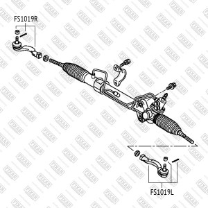 Mitsubishi Pajero 3 00>, L200 06- наконечник рулевой левый FS1019L FIXAR