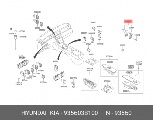 Kia, Hyundai Концевик дверной 935603B100 HYUNDAI KIA