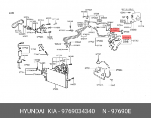 Hyunda/Kia Кольцо системы кондиционера 9769034340 HYUNDAI KIA
