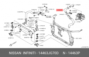 Nissan патрубок 14463JG70D NISSAN INFINITI