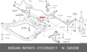 NISSAN Гайка 01223-N2011 NISSAN INFINITI