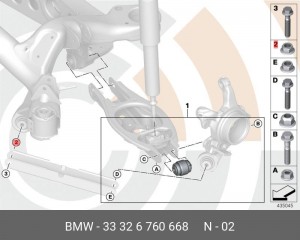 BMW гайка 33 32 6 760 668 BMW